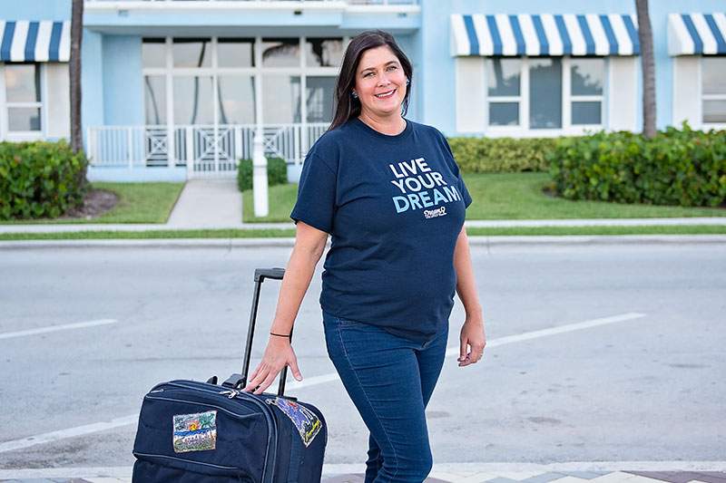 woman with luggage